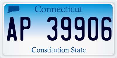 CT license plate AP39906