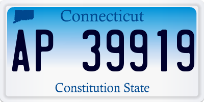 CT license plate AP39919