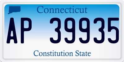 CT license plate AP39935