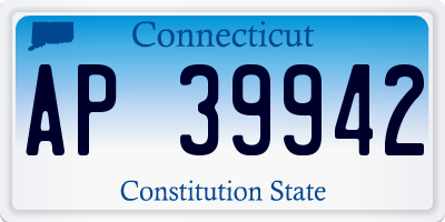 CT license plate AP39942
