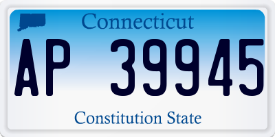 CT license plate AP39945