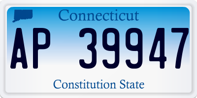 CT license plate AP39947
