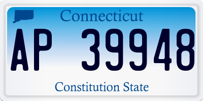 CT license plate AP39948