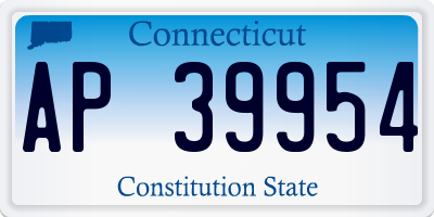 CT license plate AP39954