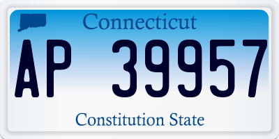 CT license plate AP39957