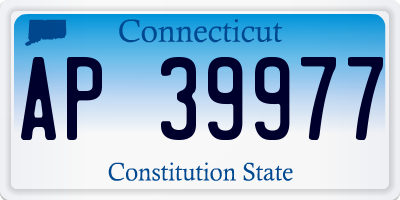 CT license plate AP39977