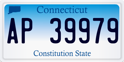 CT license plate AP39979