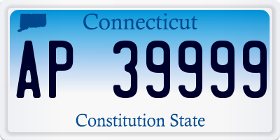 CT license plate AP39999