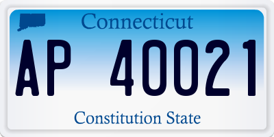 CT license plate AP40021