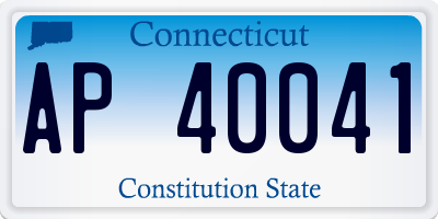 CT license plate AP40041