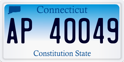 CT license plate AP40049