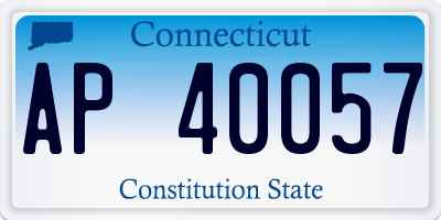 CT license plate AP40057