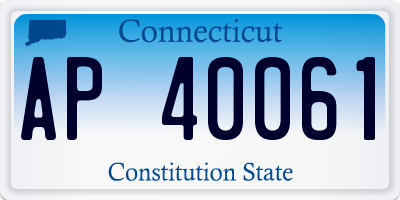 CT license plate AP40061