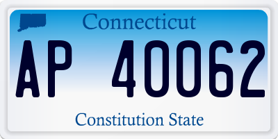 CT license plate AP40062