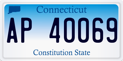 CT license plate AP40069