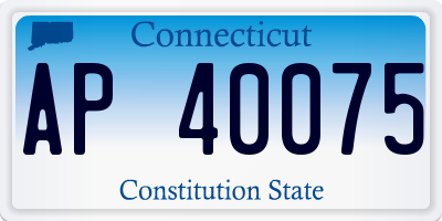 CT license plate AP40075