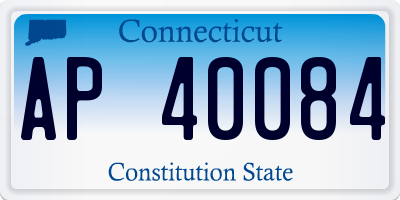 CT license plate AP40084