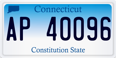 CT license plate AP40096