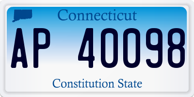 CT license plate AP40098
