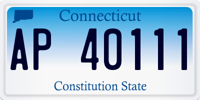 CT license plate AP40111