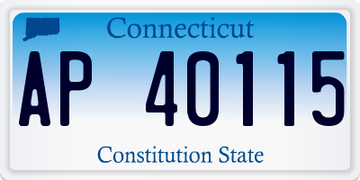 CT license plate AP40115