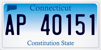 CT license plate AP40151