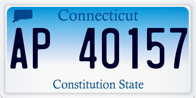 CT license plate AP40157