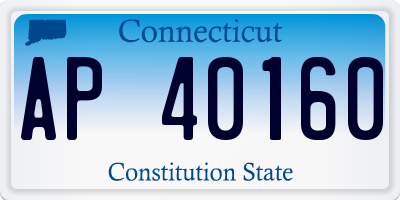 CT license plate AP40160