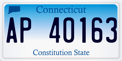 CT license plate AP40163