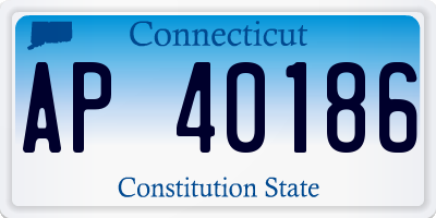 CT license plate AP40186