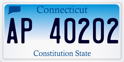 CT license plate AP40202