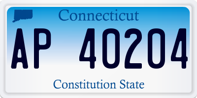 CT license plate AP40204