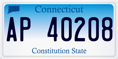 CT license plate AP40208