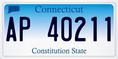 CT license plate AP40211