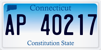 CT license plate AP40217