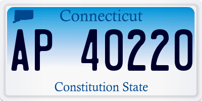 CT license plate AP40220