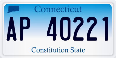 CT license plate AP40221