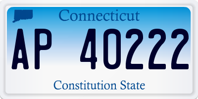 CT license plate AP40222