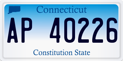 CT license plate AP40226