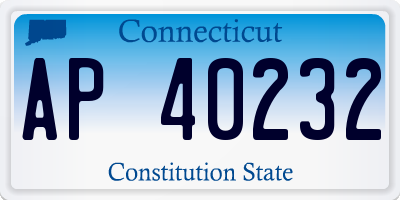 CT license plate AP40232