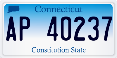 CT license plate AP40237