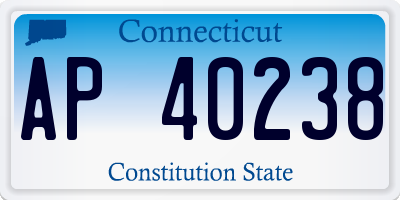 CT license plate AP40238