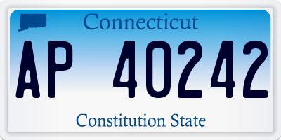 CT license plate AP40242