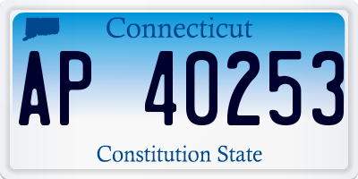 CT license plate AP40253