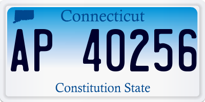 CT license plate AP40256