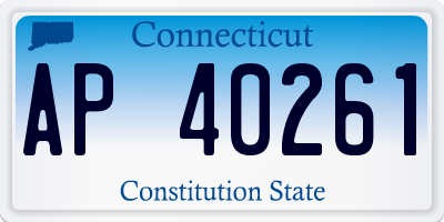 CT license plate AP40261