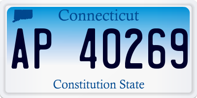CT license plate AP40269