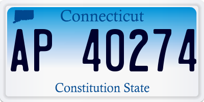 CT license plate AP40274
