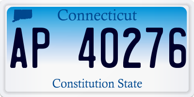 CT license plate AP40276