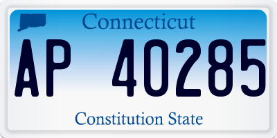 CT license plate AP40285